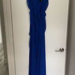 Flowy Royal Blue Dress Thumbnail