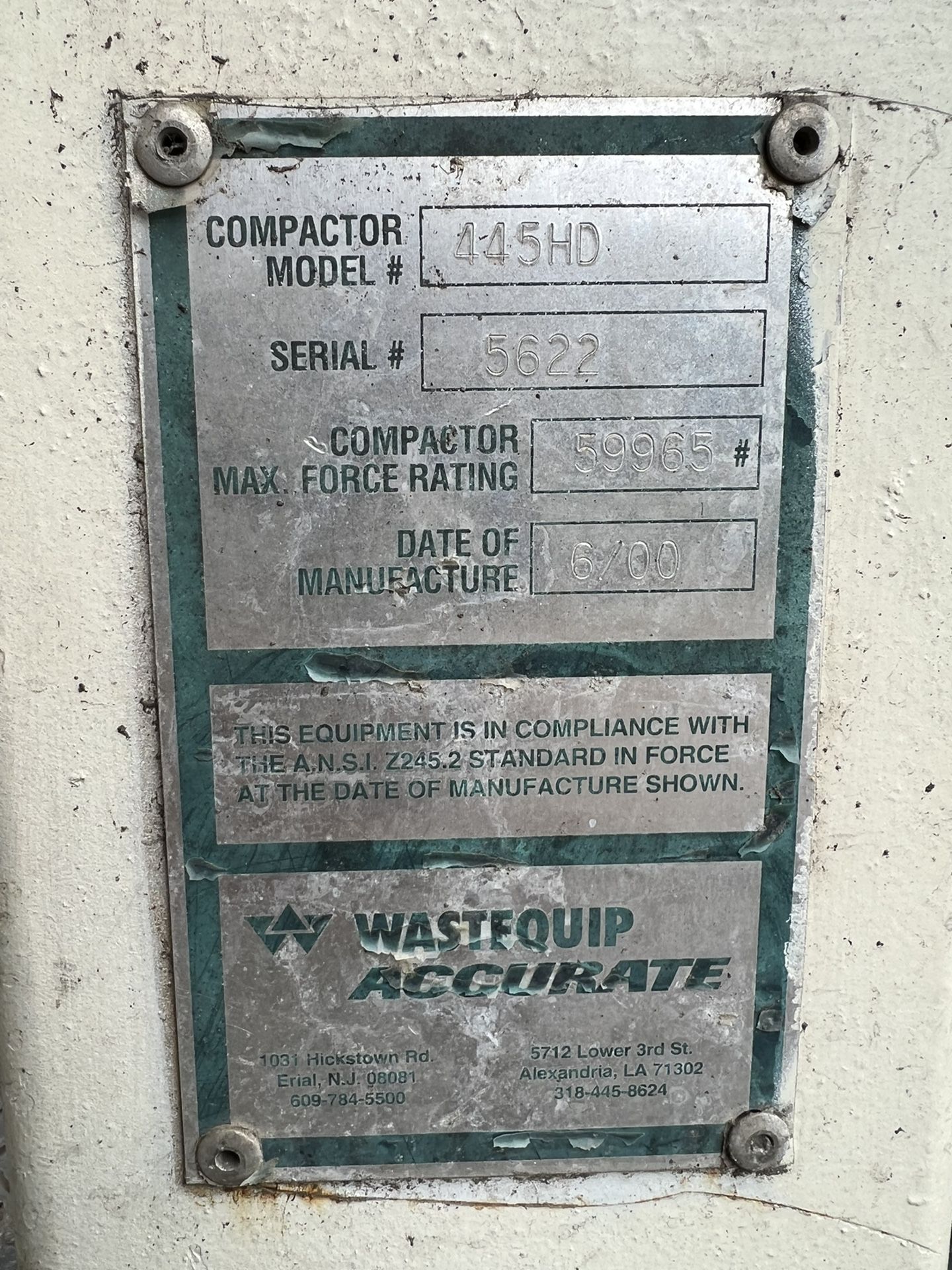 INDUSTRIAL TRASH COMPACTORS - 2 AVAILABLE 