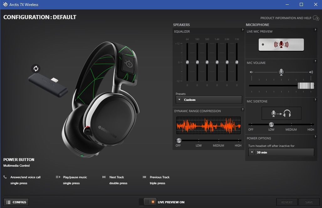 SteelSeries Arctis 7 Wireless DTS Black Gaming Headset for PC and PlayStation