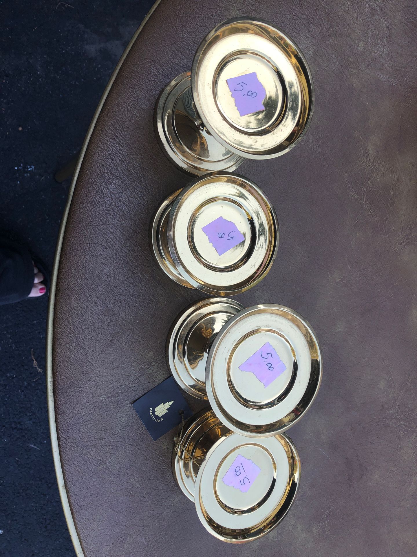Party Lite Brass Candle Holders