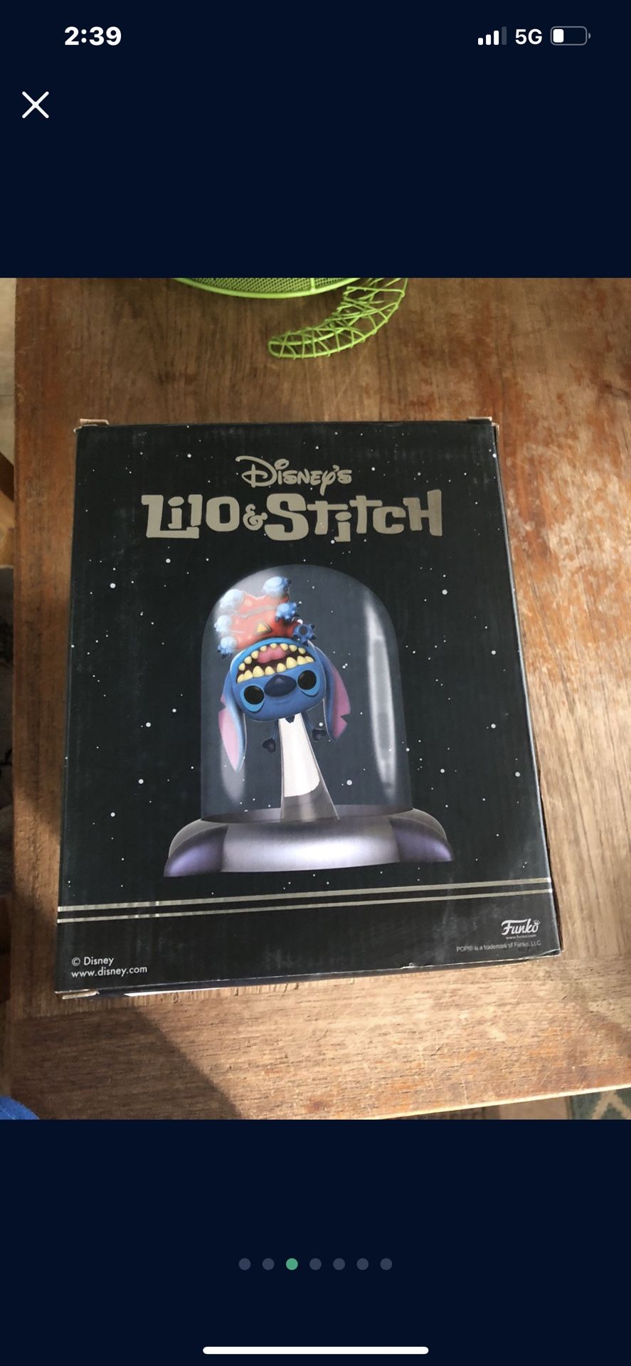 Funko pop Experiment 626 dome Lilo and stitch Disney. Everett/Broadway area. Sorry I do not ship. Box has water damaged as shown in pic.