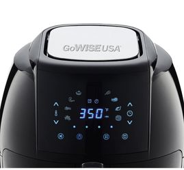 GoWISE USA 1700-Watt 5.8-QT 8-in-1 Digital Air Fryer with Recipe Book, Black #1152 Thumbnail