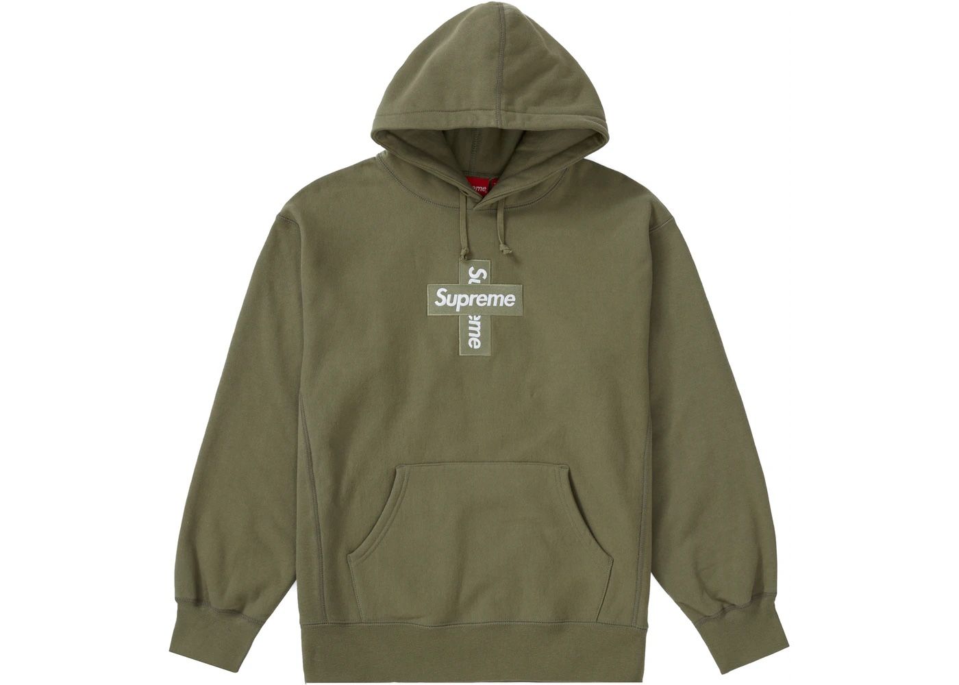 Supreme Cross Logo Hoodie Olive Size Small