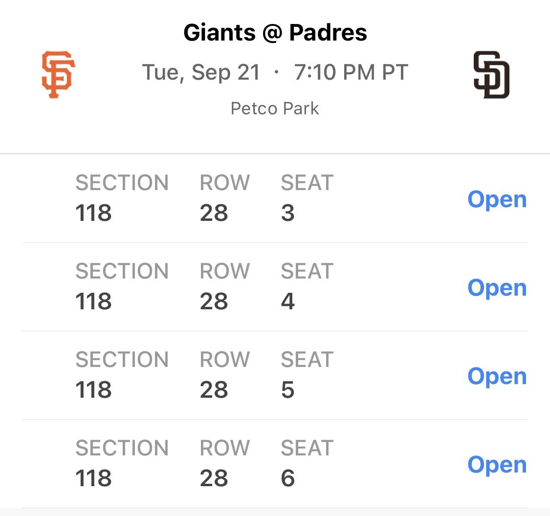 Padres Vs Giants