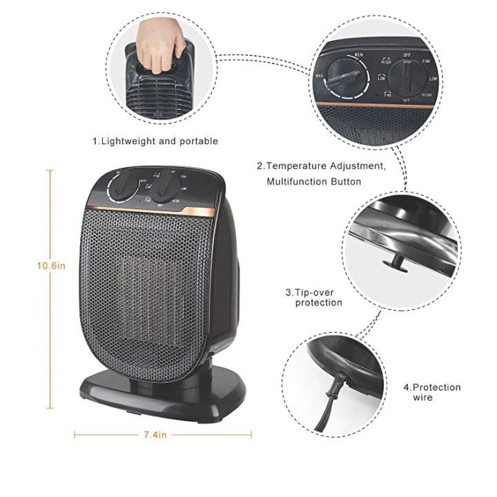 Ceramic fan heater