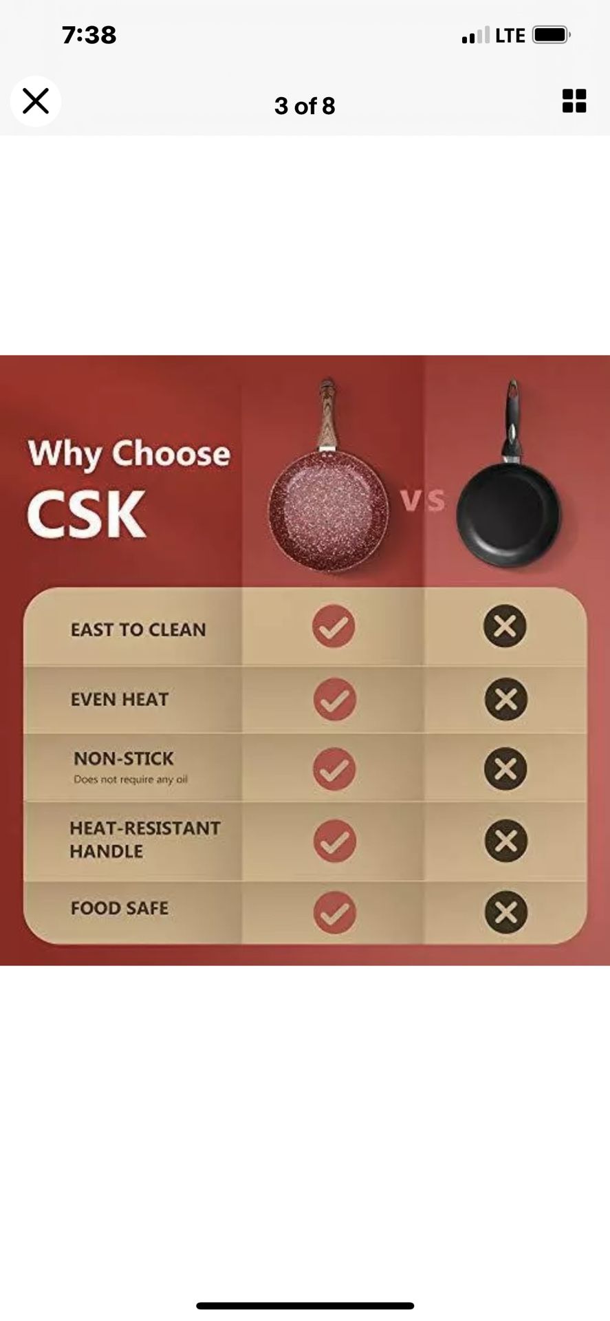 CSK 10 & 12 In Cookware With Matching Lids Red