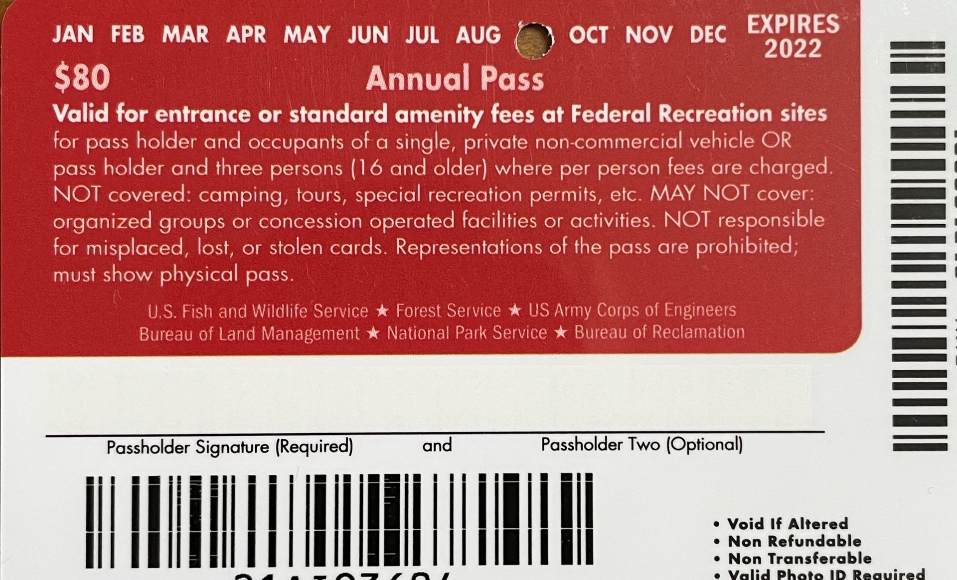 America the Beautiful National Park Pass - Expires September 30, 2022