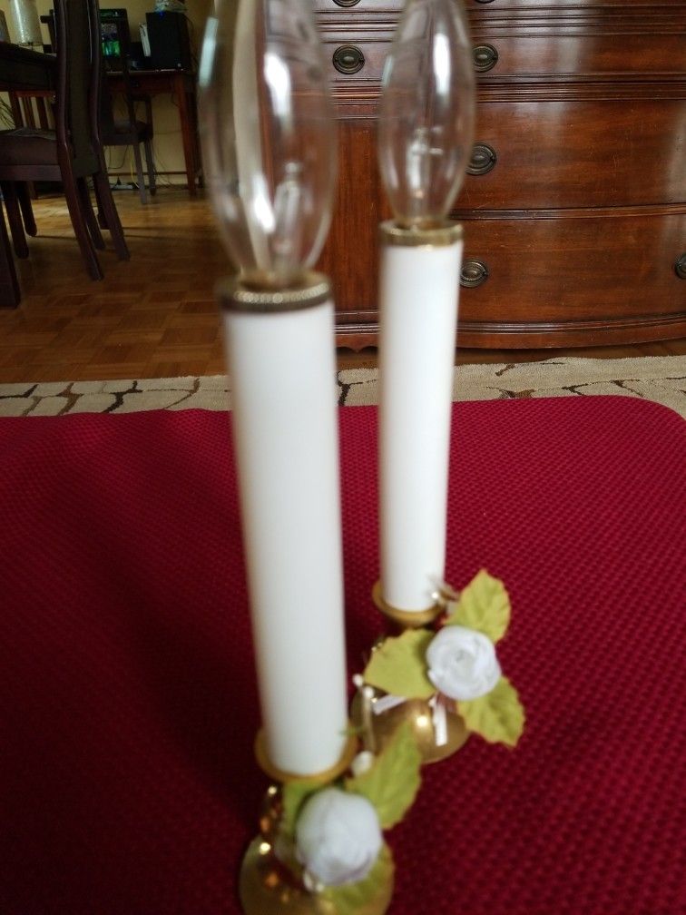 Rare Antique Candelabra Battery Powered