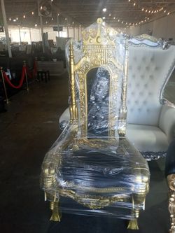 BLACK AND  GOLD THRONE CHAIRS  Thumbnail