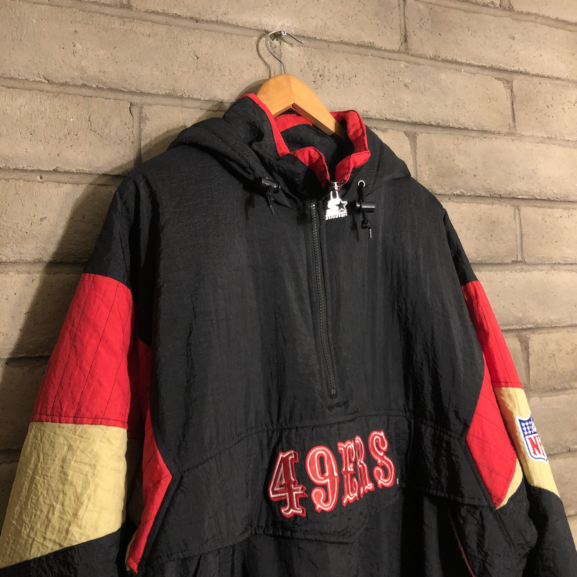 Vintage 90s San Francisco 49ers Pullover Jacket by Starter Size XL