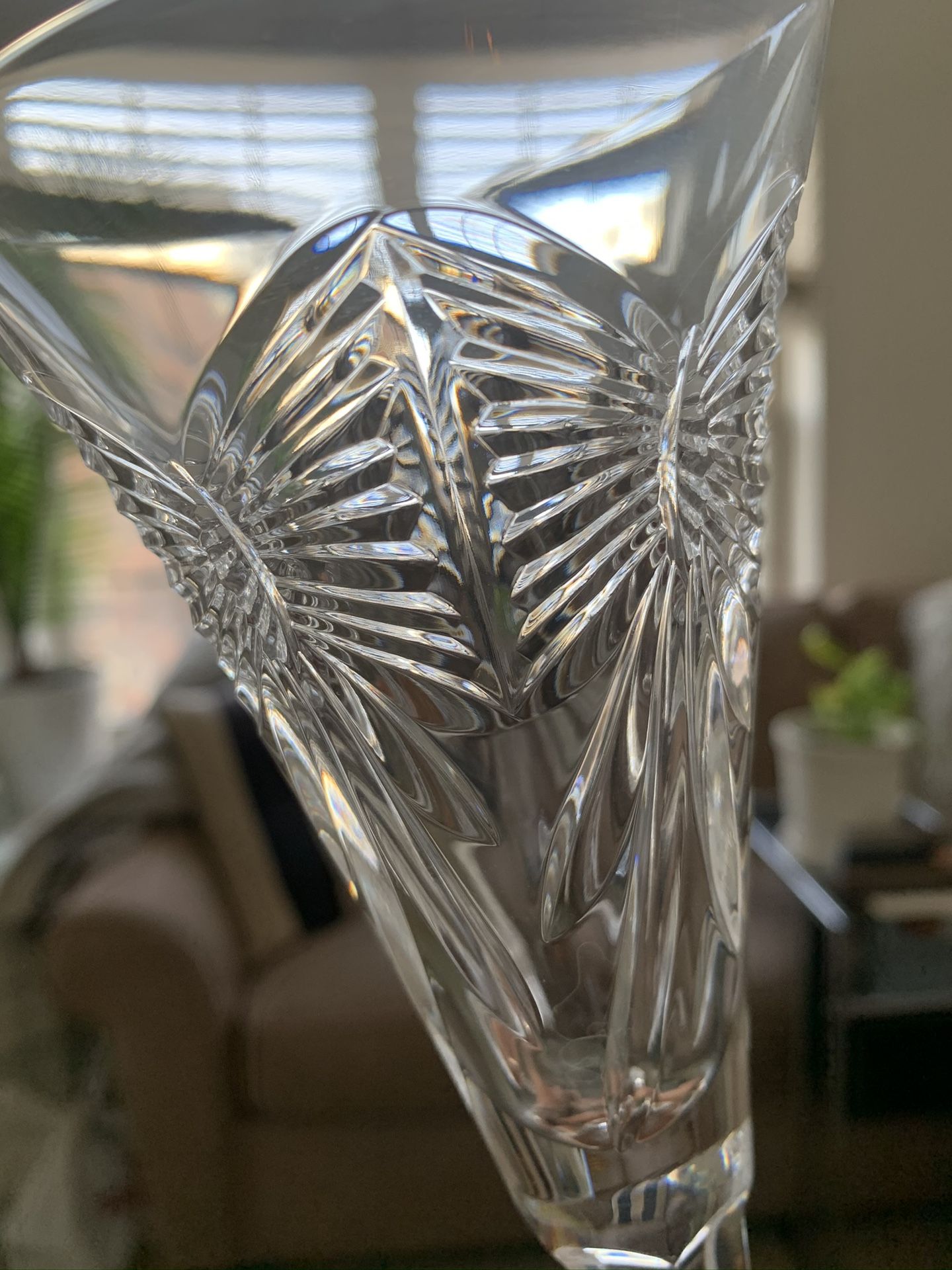 Retired Waterford Crystal Toasting Champagne Flutes