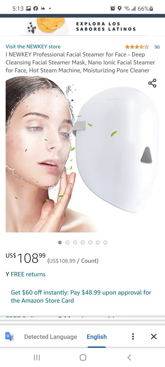 NEWKEY Professional Facial Steamer for Face - Deep Cleansing Facial Steamer Mask, Nano Ionic Facial Steamer for Face, Hot Steam Machine, Moisturizing
