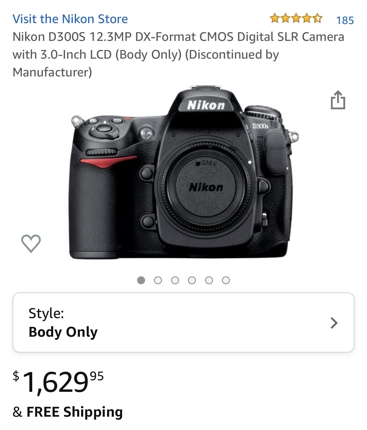 Nikon D300S DX DSLR camera Body w/ Battery Grip📸