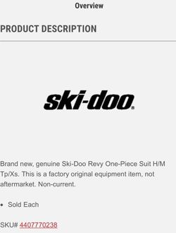Ski Do - Revy One Peice Snow Suit   (Mens - XLarge) Thumbnail