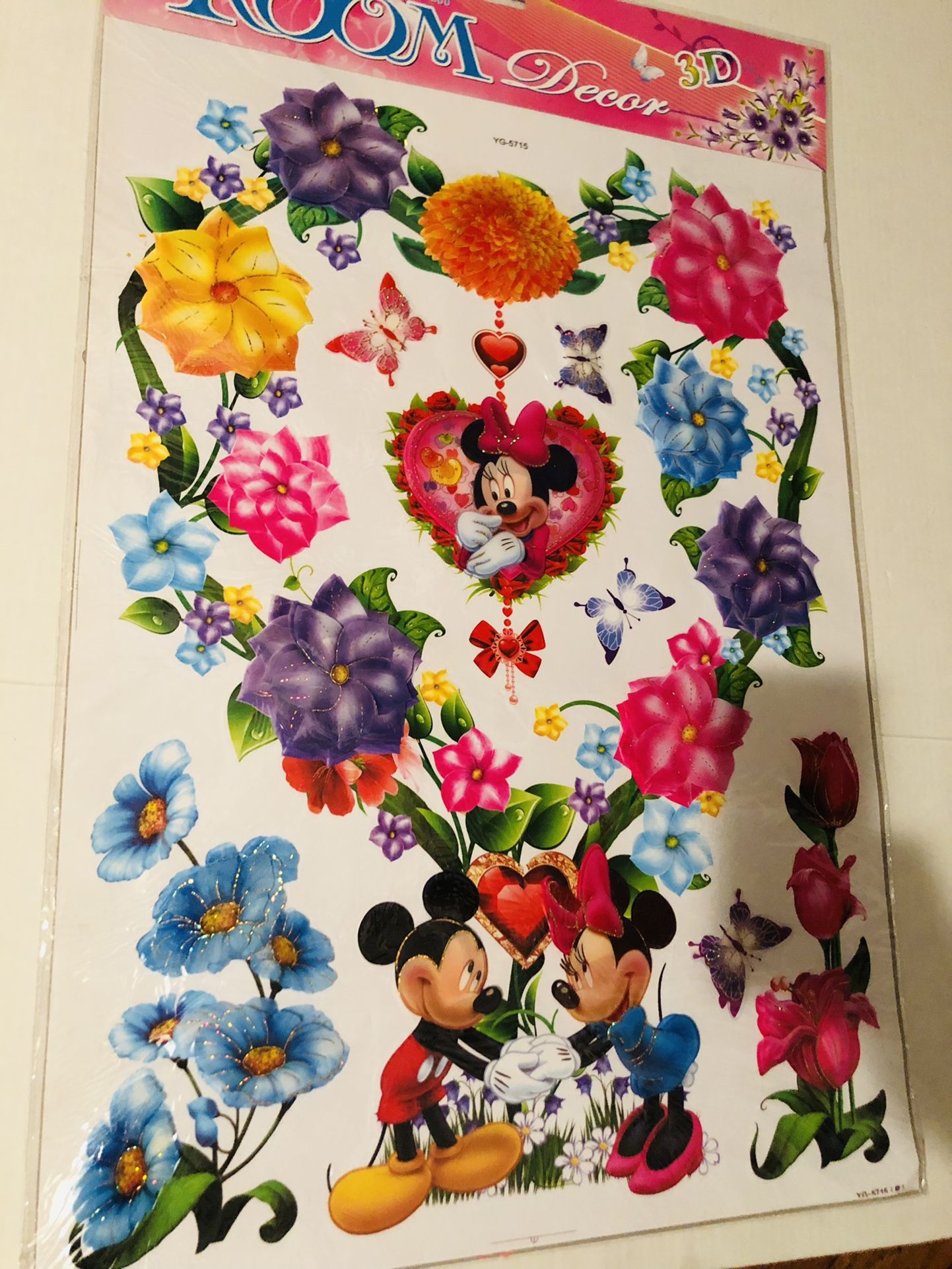 Mickey & Minnie 3D Wall, Mirror or Window Sticker Absolutely Stunning Some of the Decals Pop out and look realistic 31x20inches 9 available listing