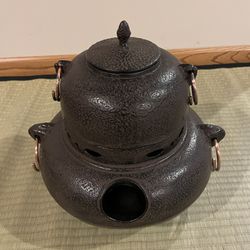 Chagama Japanese Traditional Steel Kettle For Tea Ceremony  Thumbnail