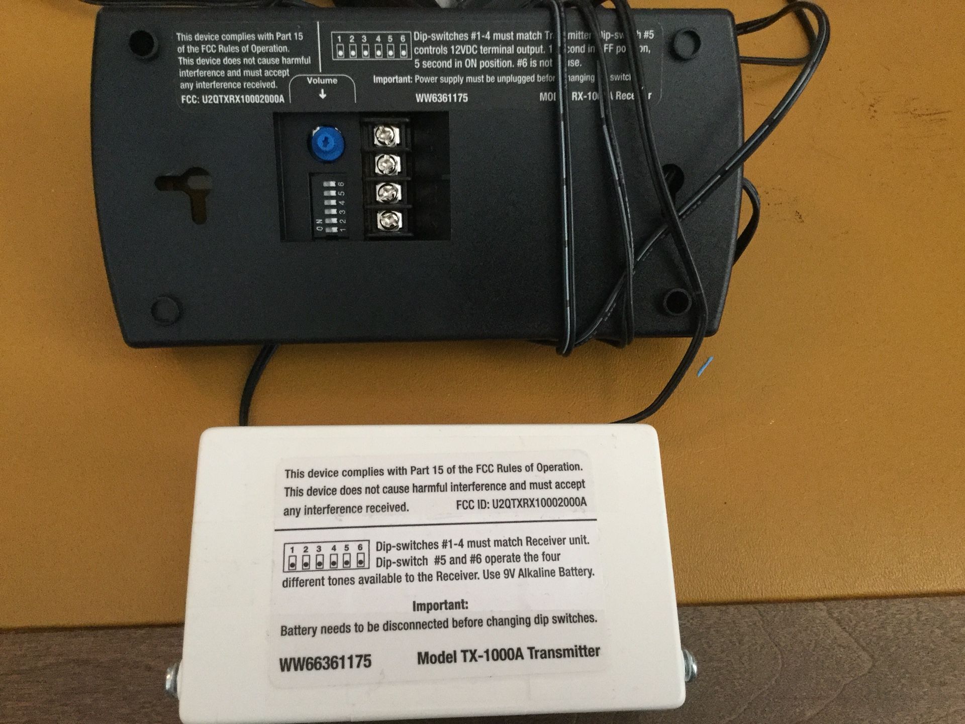 Wireless door chime. Rodann RC 8 ( RX/TX 1000A ) Reliable Chimes