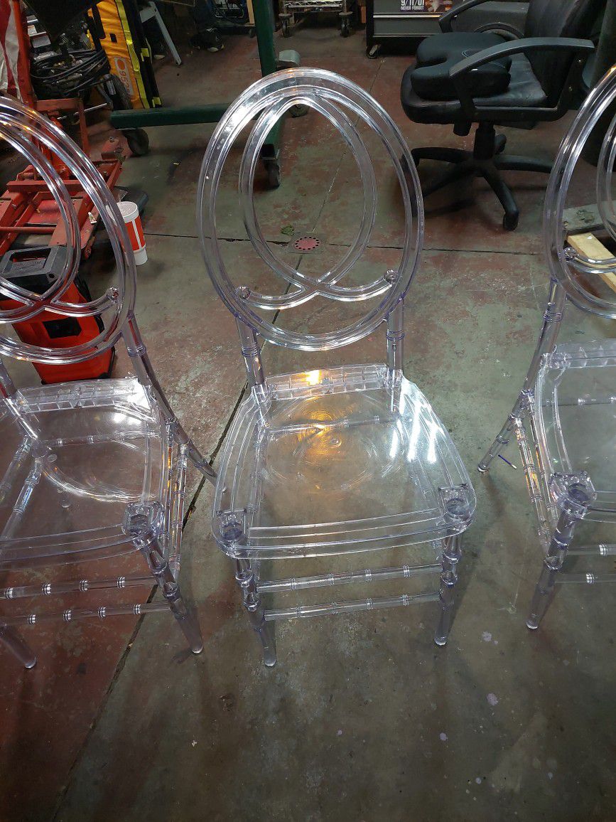 Clear transparent chairs