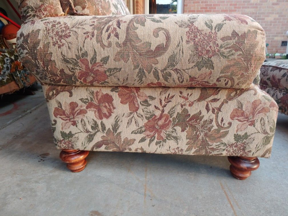 Nice comfortable chair and ottoman
