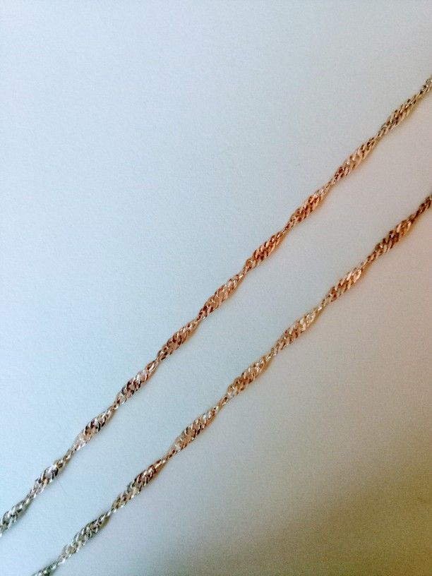 Beautiful Amber Stone On Sterling Silver Chain
