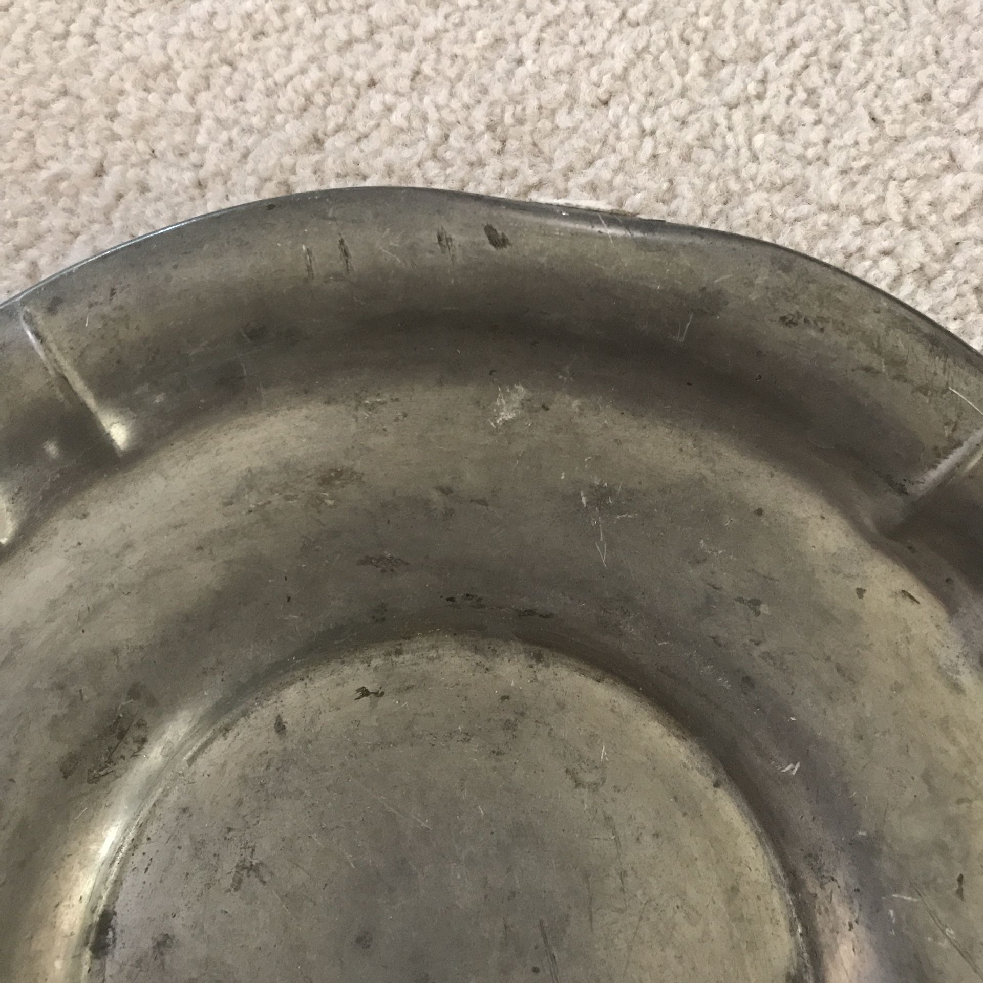 Vintage Plymouth Pewter Plate Serving Dish 83912