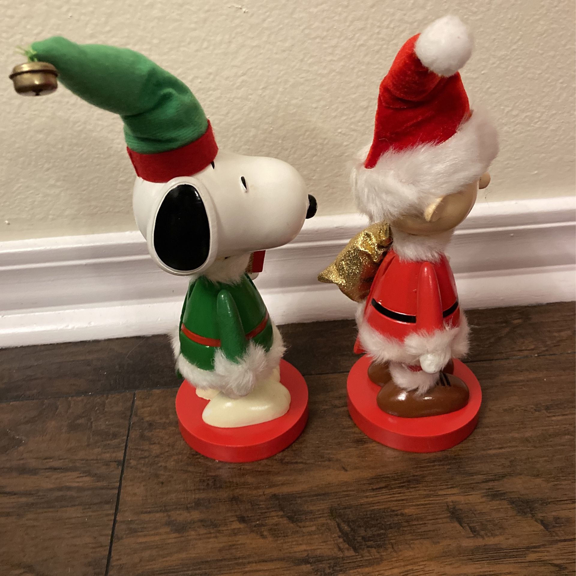 Snoopy and Charlie Brown Decorative Nutcrackers