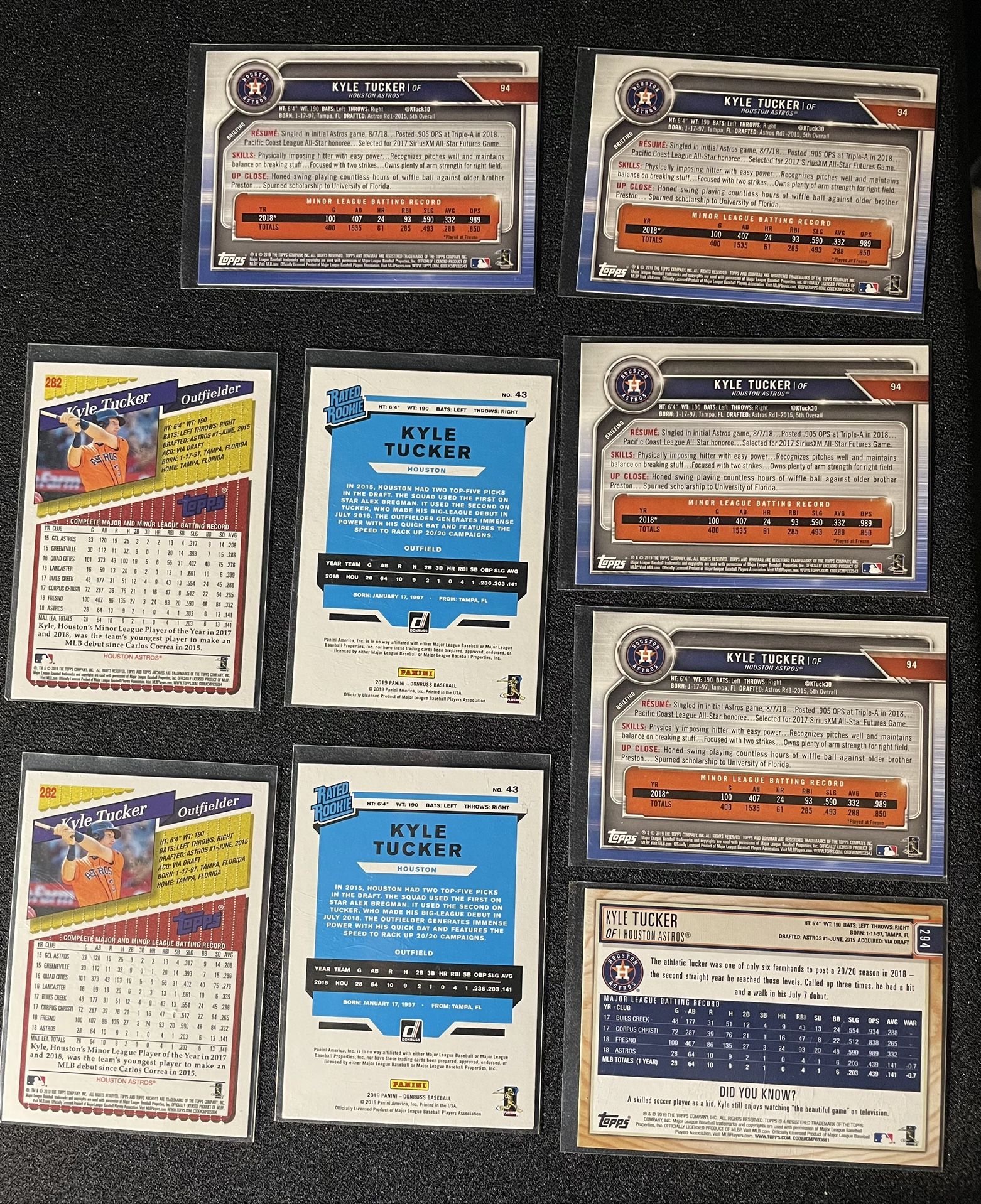 Kyle Tucker Rookie Card Lot Of 31 Cards