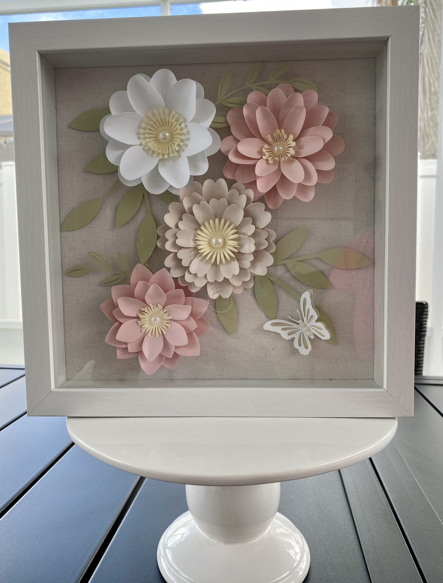 9x9in Hand Crafted Flowers