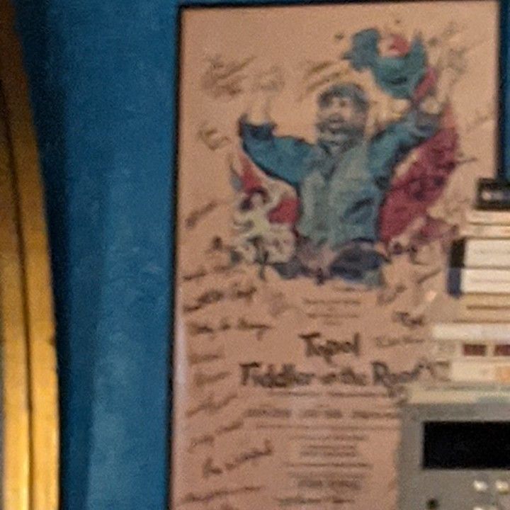 Fiddler On The Roof, Hand Signed Poster By Original Broadway Cast Members In Frame