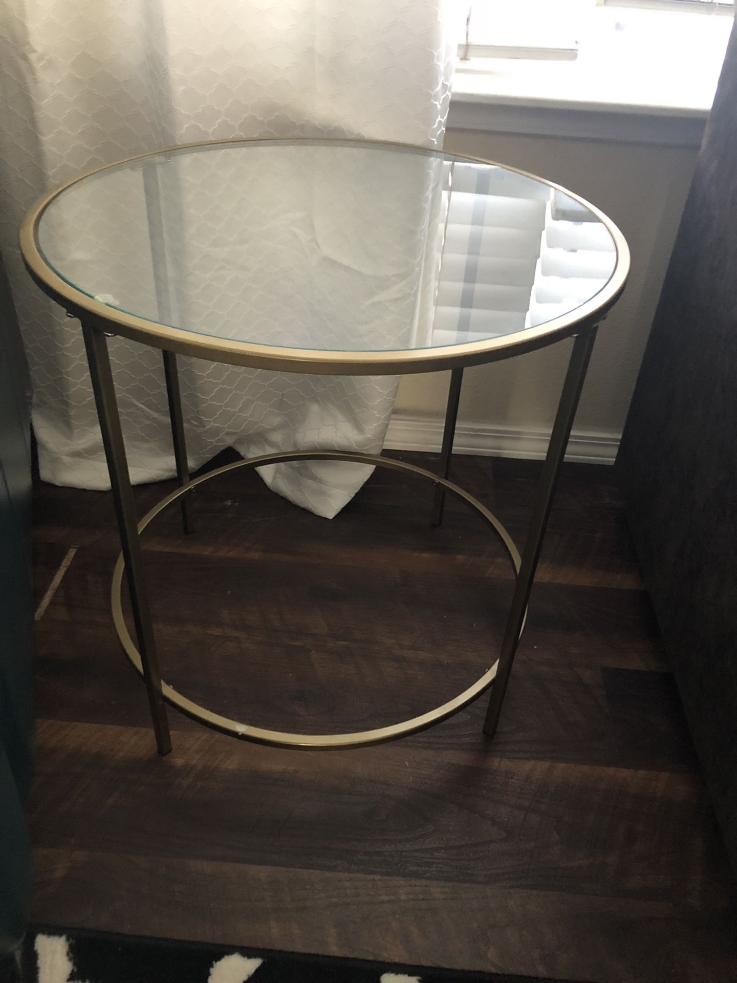 Gold glass Living room tables