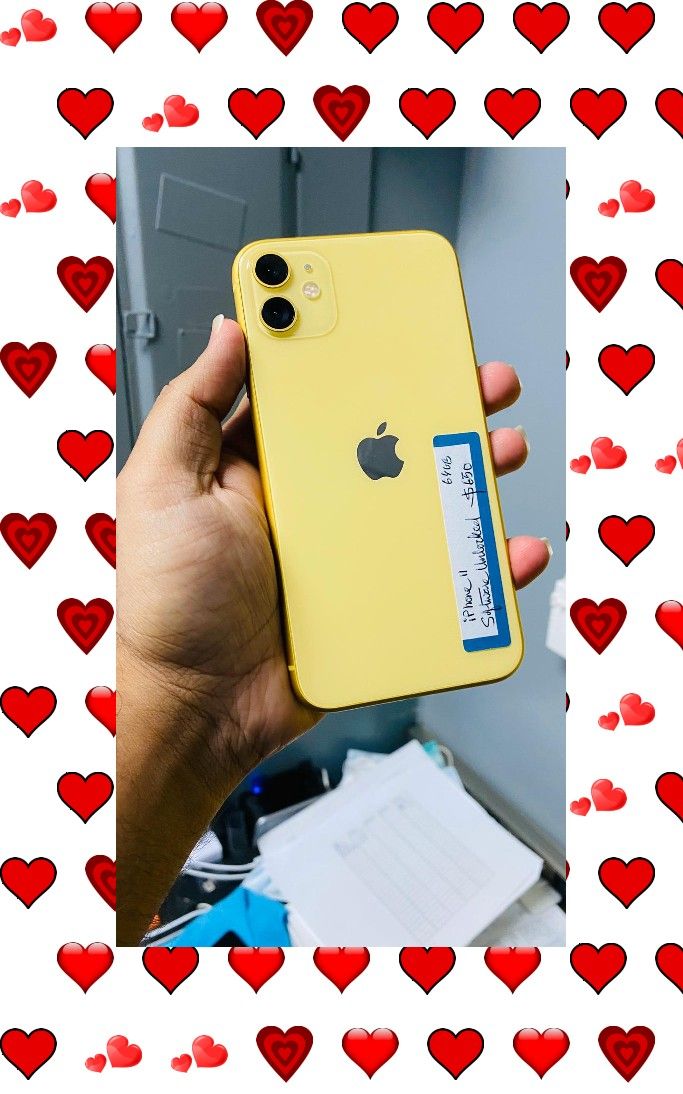 iPhone 11 yellow Tmobile Metro Att Cricket Finance for 0 Down, No Credit needed
