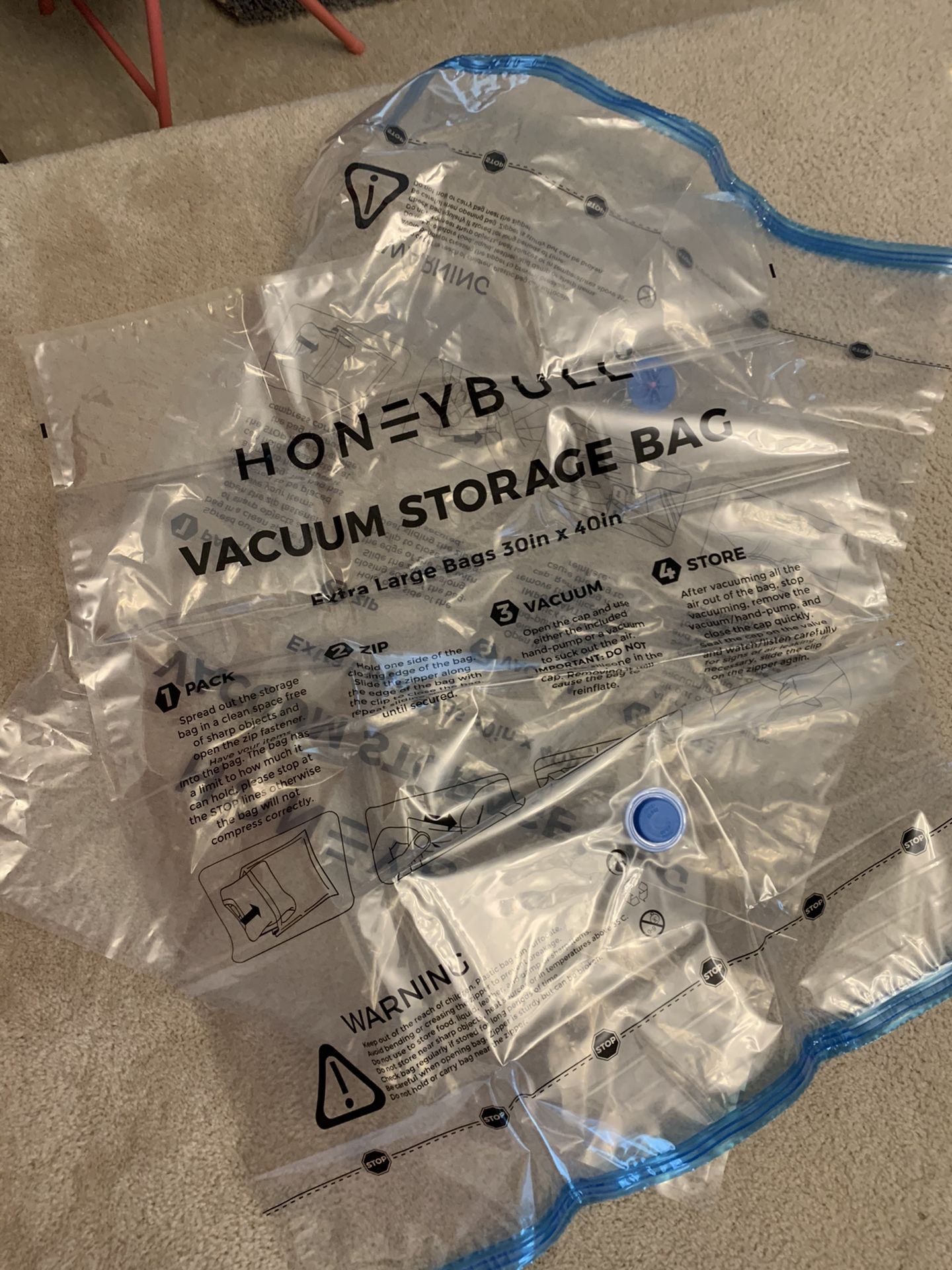 Vacuum storage Bags Brand New, With Free Hand Pump