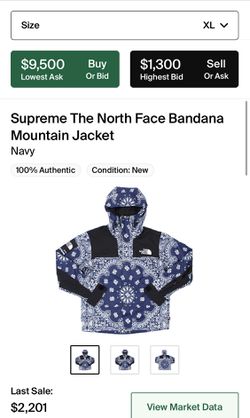 Northface X Supreme Bandana Jacket Black, Red And Blue. All Sizes Available  Thumbnail