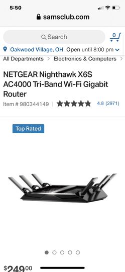 #97 Nighthawk X6S AC4000 Tri-band WiFi Router Thumbnail
