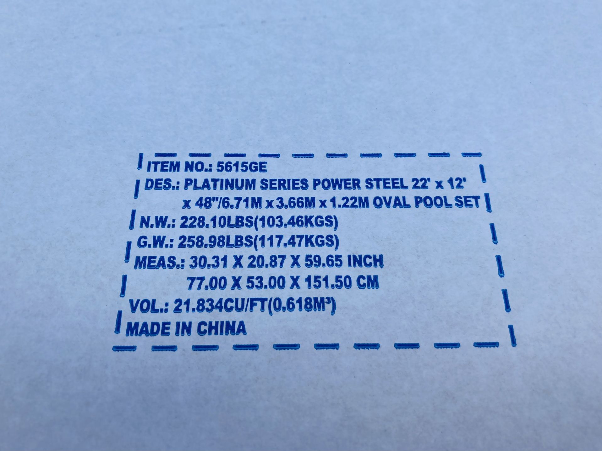 Above Ground Pool, Bestway Brand, New In Box Never Opened, 22 Feet By 12 Feet