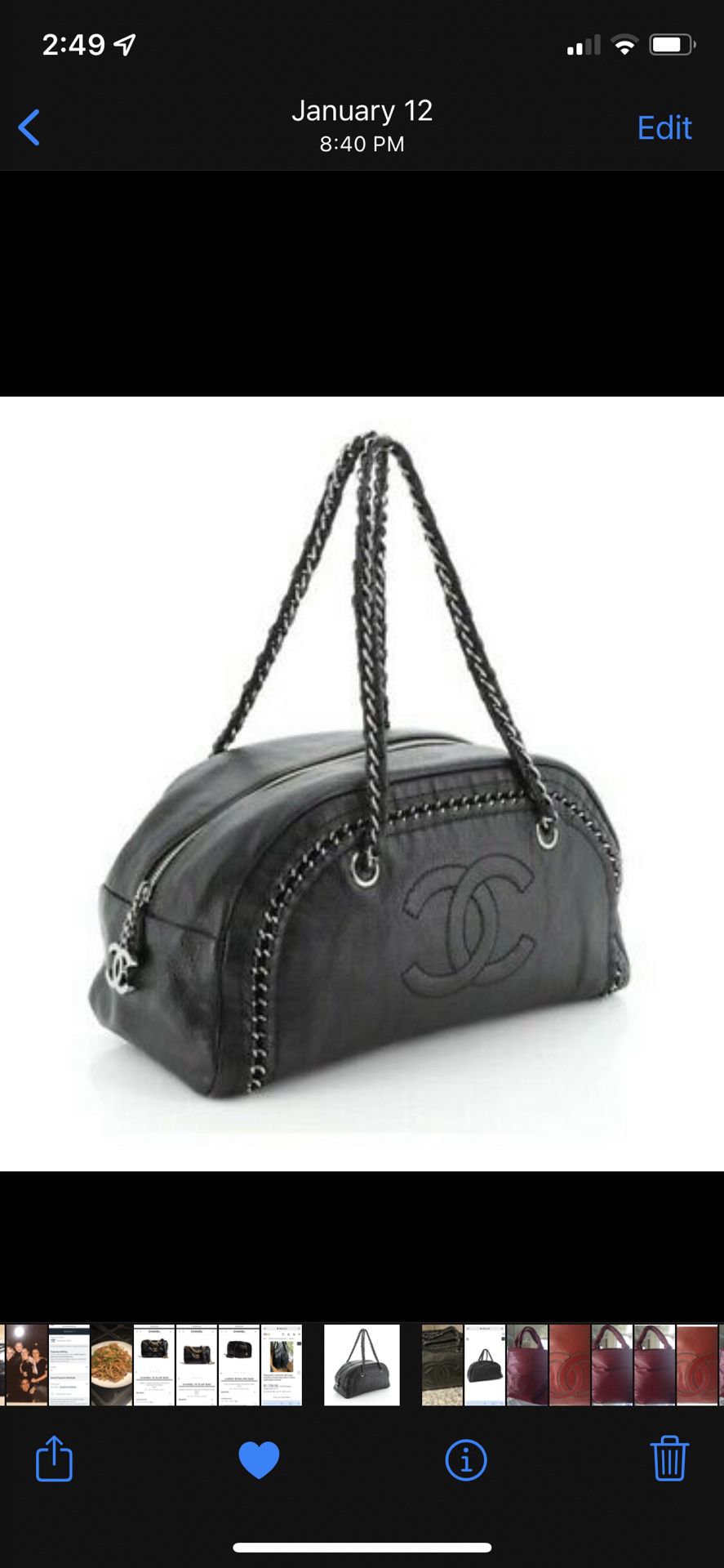 Authentic Chanel Bowling Bag