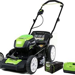 Greenworks Pro 80V 21-Inch Push Lawn Mower, 4Ah Battery and Charger Included Thumbnail