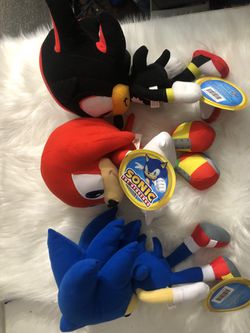 BRAND NEW Officially Licensed Sonic The Hedgehog Shadow And Knuckles Plush Thumbnail