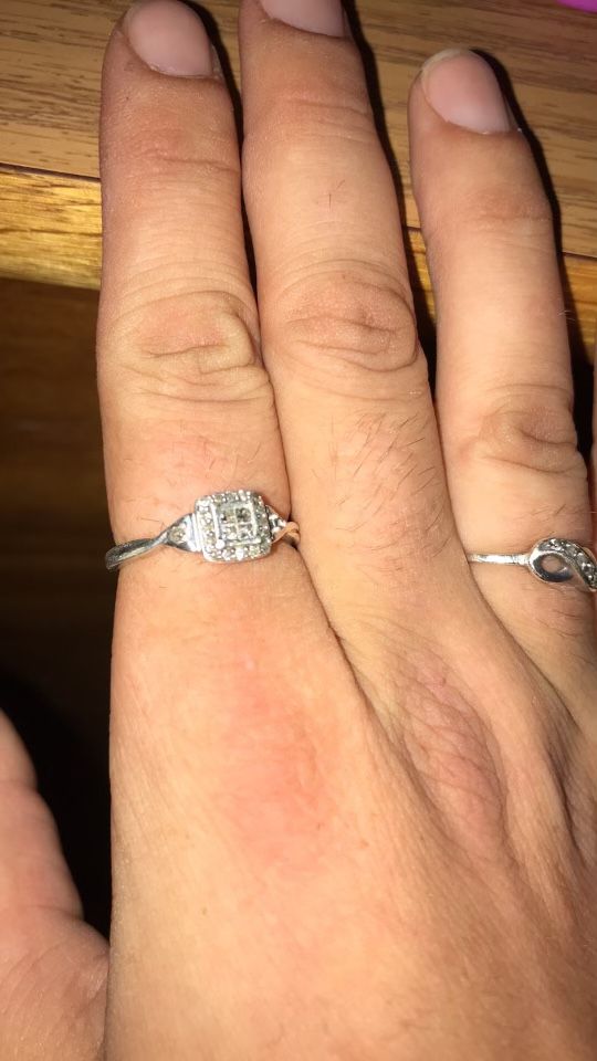 10K Diamond Engagement Ring
