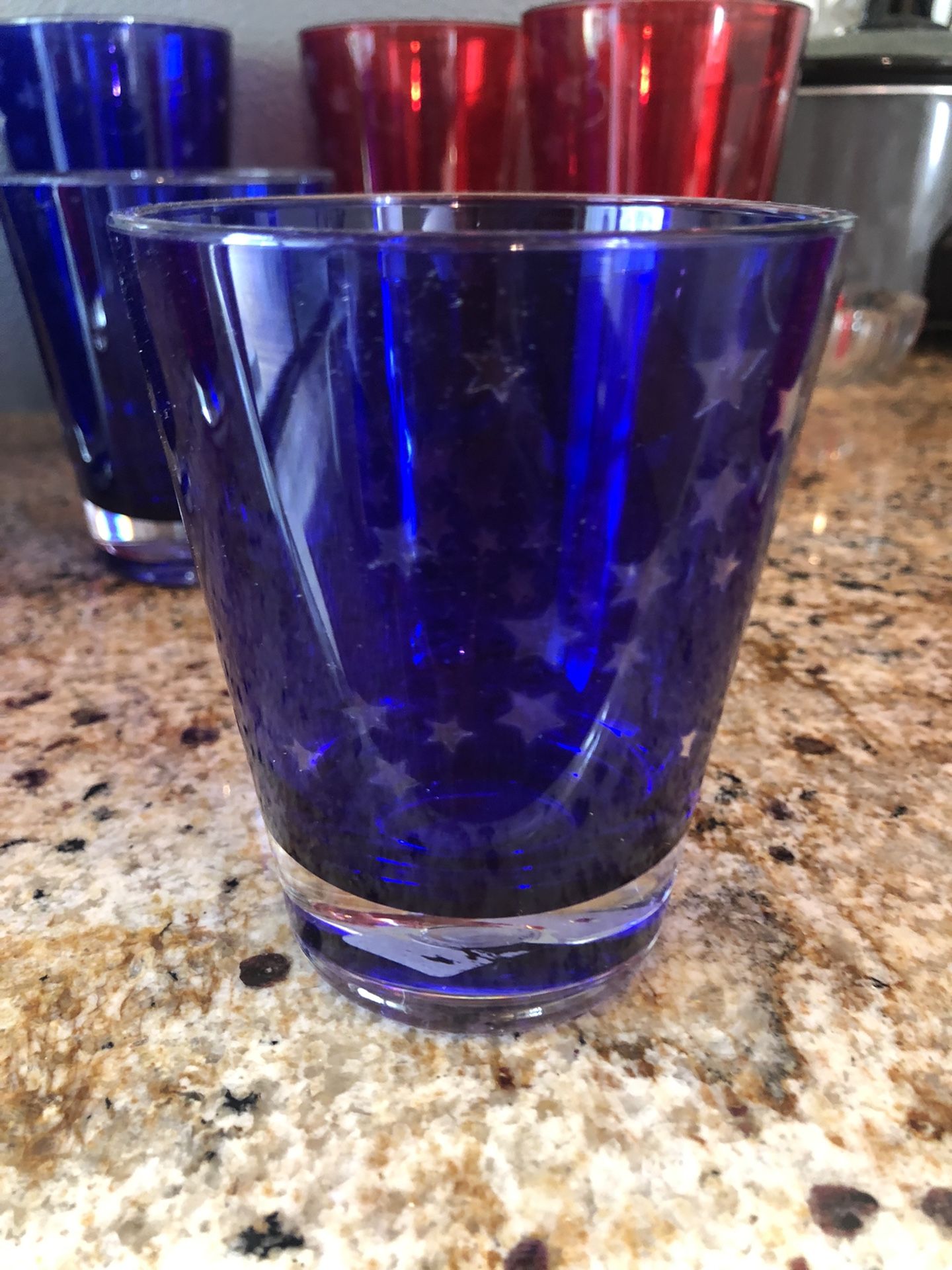 Fourth of July Double Wall Insulated Glassware With Stars