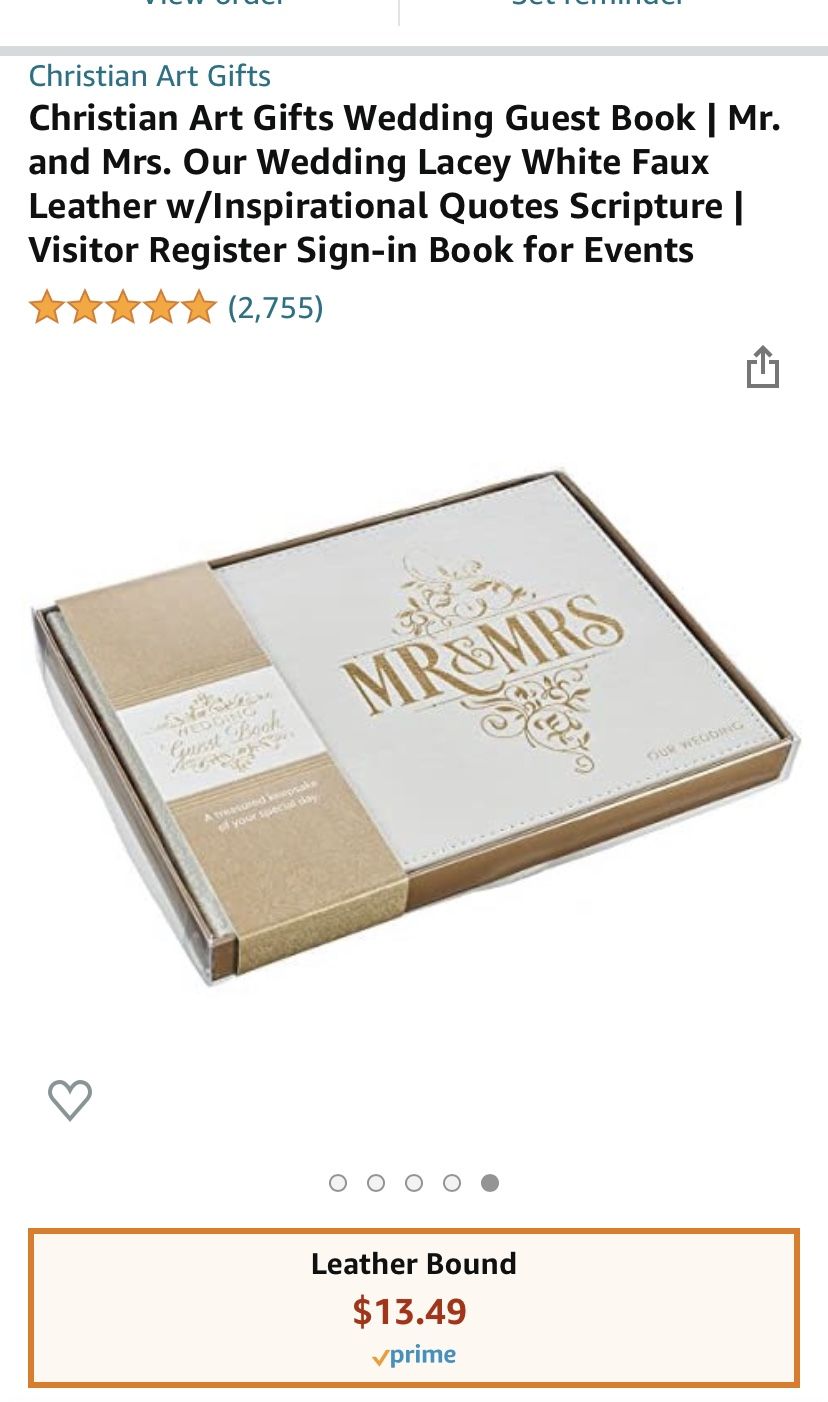 $12 Wedding Guest Book- Brand New
