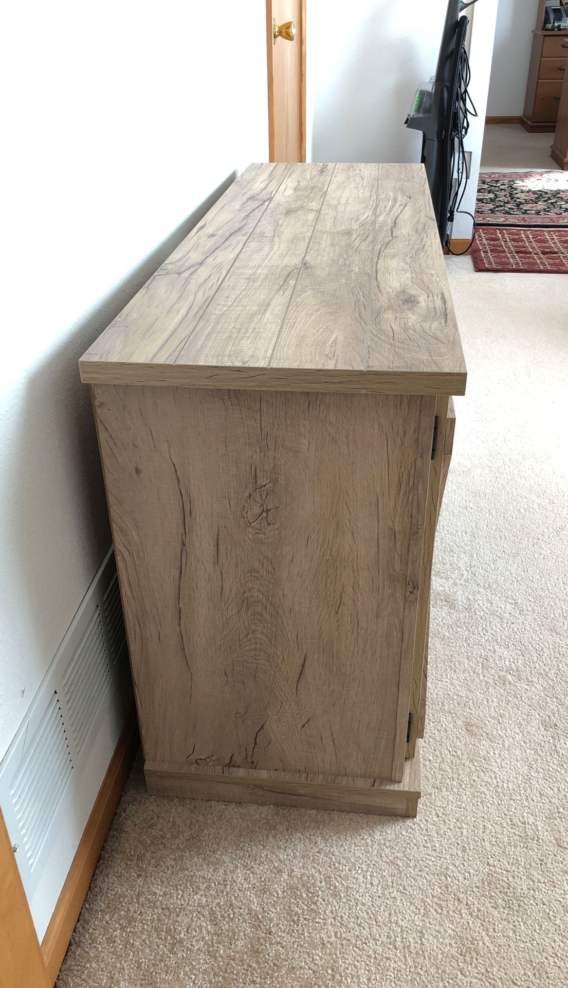 BRAND NEW TV stand with electric fire place Ashland pine color