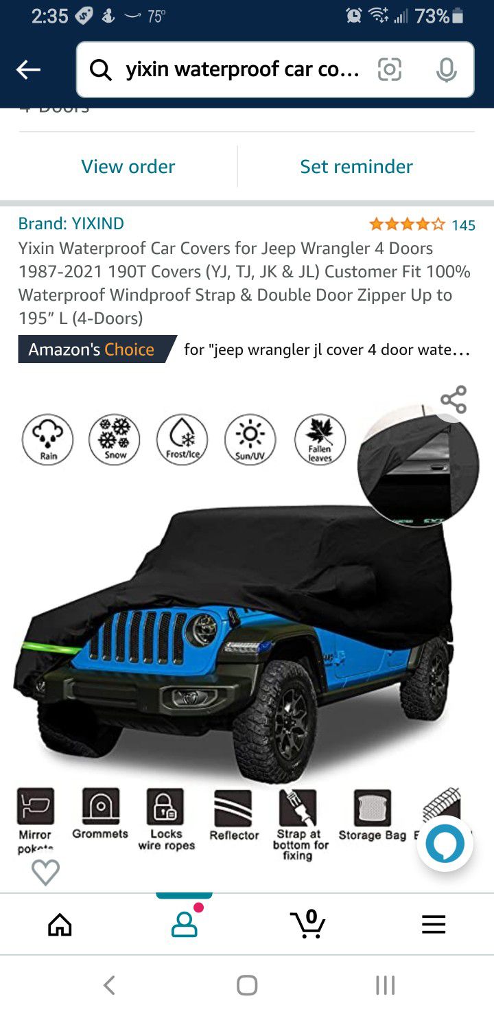 Car Cover Water Proof  New