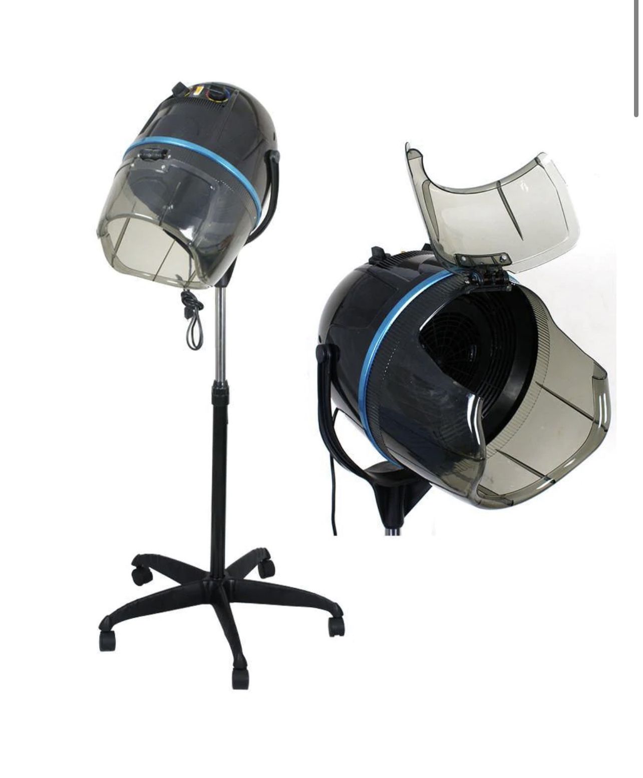 ZENY™ Salon Hair Bonnet Dryer w/Adjustable Height and Rolling Base