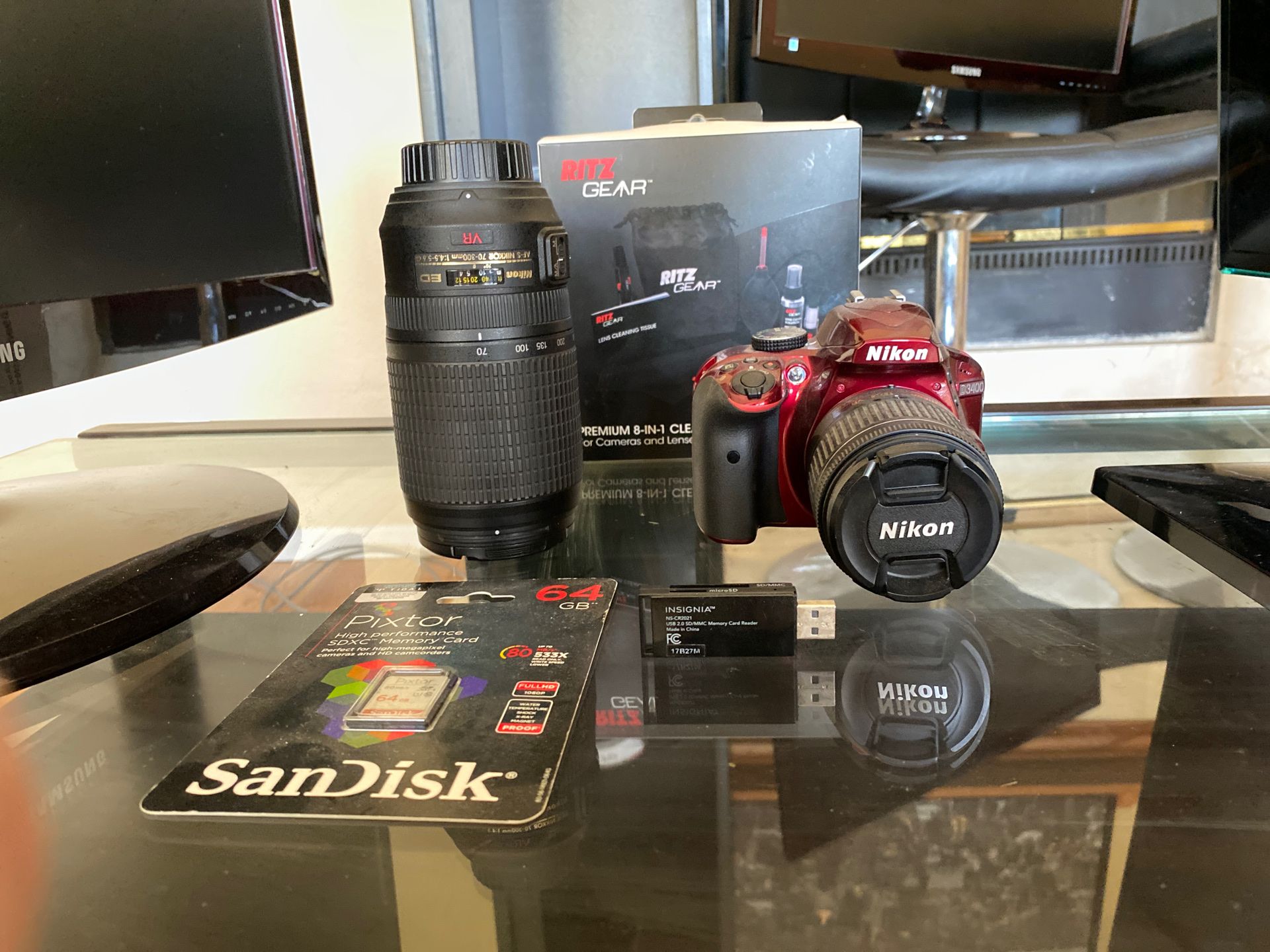 Nikon D3400 + 2 Lenses + Maintenance Kit + Memory Card — Photography Starter Kit