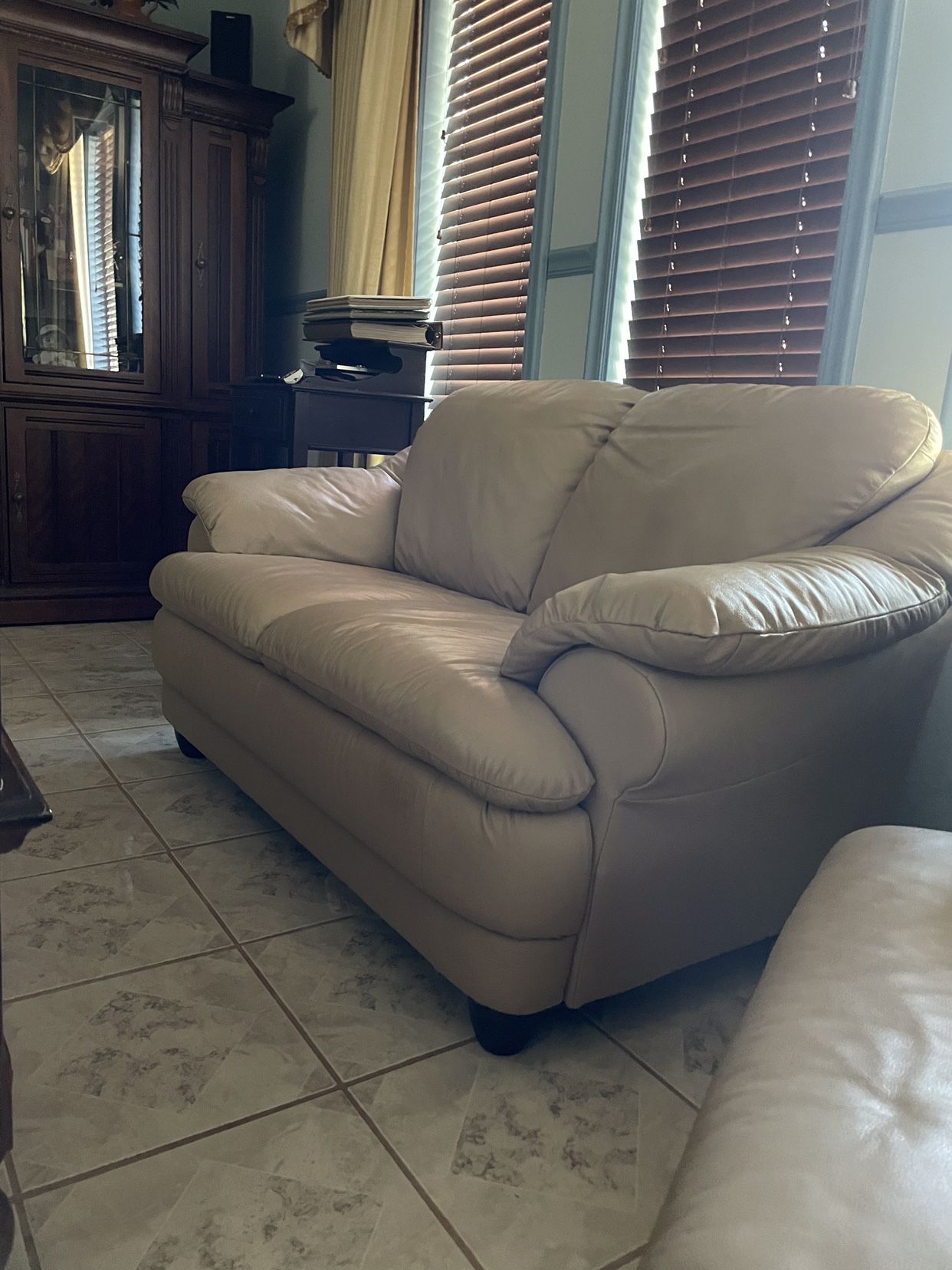 Leather Couch, Love Seat, Chair & Ottoman