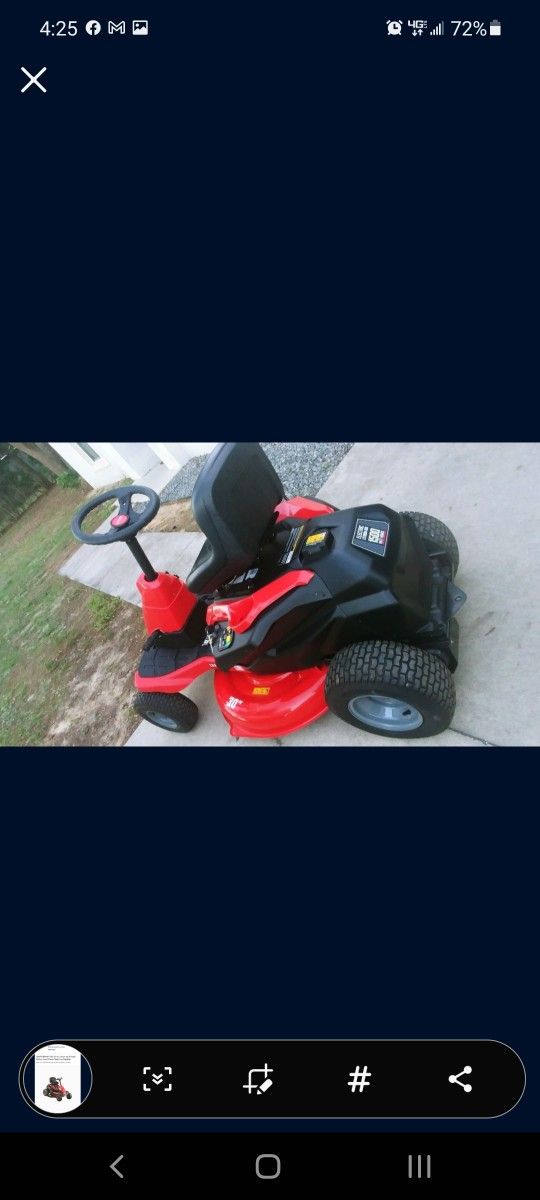 CRAFTSMAN E150 30-in Lithium Ion Electric Riding Lawn Mower Model #CMXGRAM1130049
