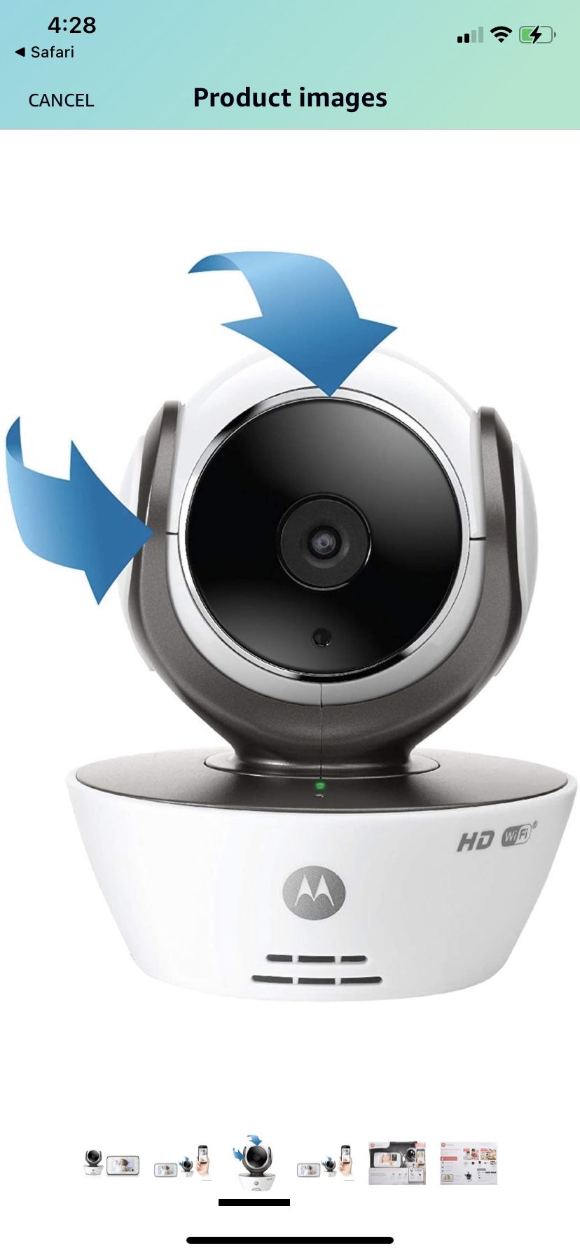 Motorola MBP854CONNECT Dual Mode Baby Monitor with 4.3-Inch LCD Parent Monitor and Wi-Fi Internet Viewing