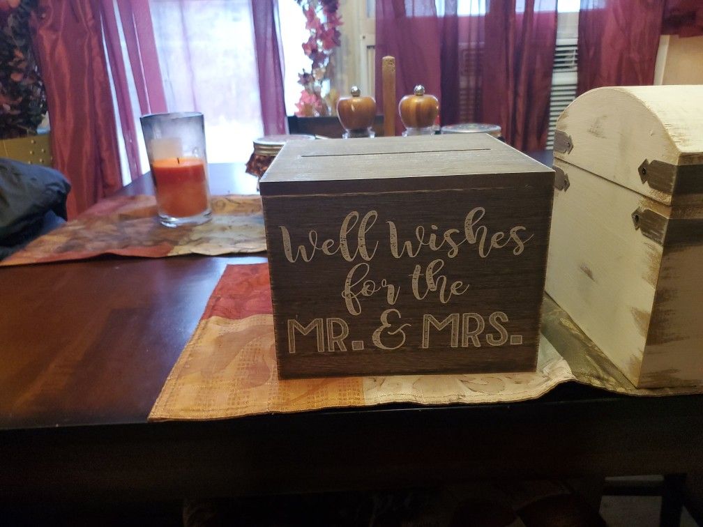 Gifts Box And Well Wishes Box For Wedding Reception