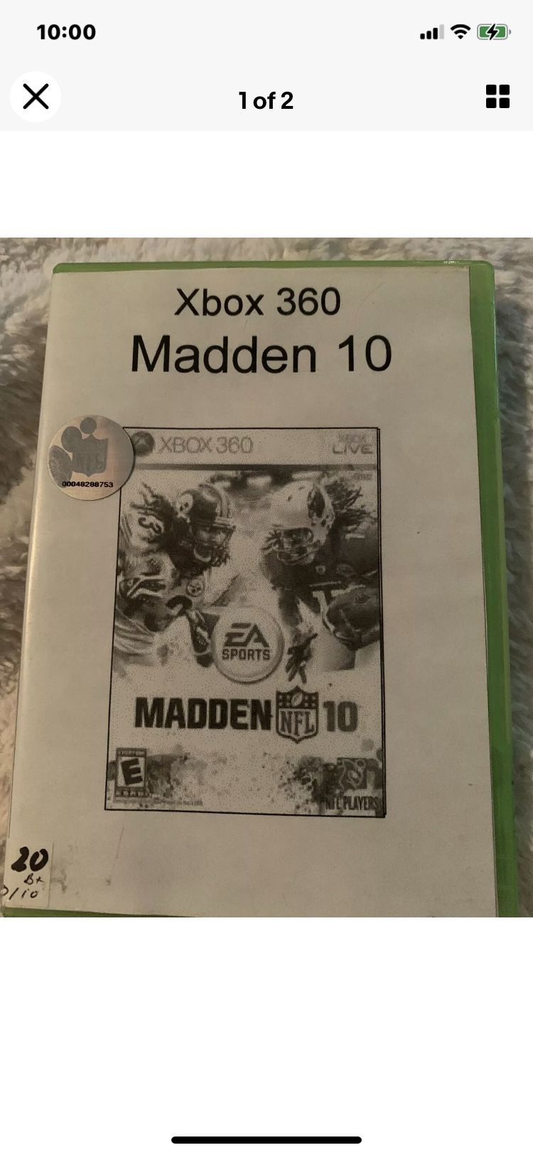 Madden NFL 10 (Microsoft Xbox 360, 2009). Condition is "Very Good". Shipped with USPS First Class.